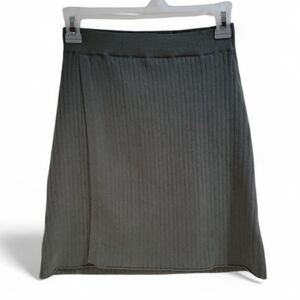 Free People Army Green‎ Knit Ribbed Short Skirt Stretch Women's Petite Small